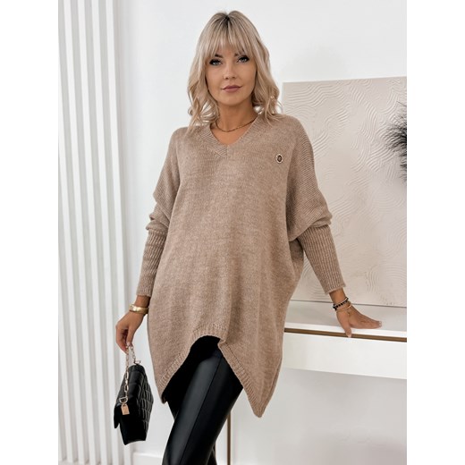 sweter lunes karmelowy one size ze sklepu UBRA w kategorii Swetry damskie - zdjęcie 176352661