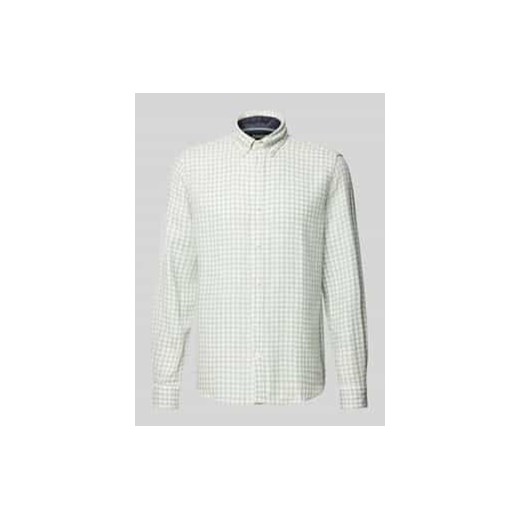 Koszula casualowa o kroju regular fit z fakturowanej bawełny z kołnierzykiem typu button down ze sklepu Peek&Cloppenburg  w kategorii Koszule męskie - zdjęcie 176354992