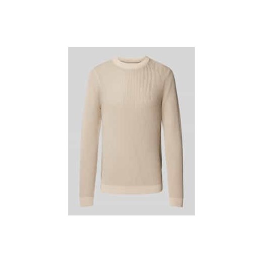 Sweter z dzianiny z okrągłym dekoltem ze sklepu Peek&Cloppenburg  w kategorii Swetry męskie - zdjęcie 176355131
