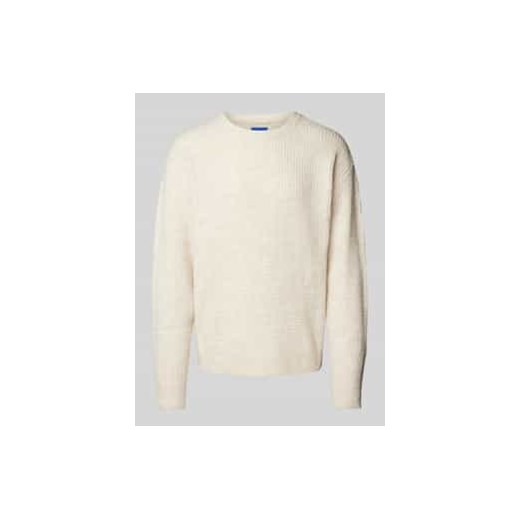 Sweter z dzianiny z fakturowanym wzorem model ‘OLLIE’ ze sklepu Peek&Cloppenburg  w kategorii Swetry męskie - zdjęcie 176355291