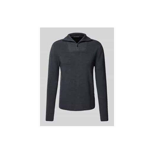 Sweter z dzianiny z wełny ze stójką ze sklepu Peek&Cloppenburg  w kategorii Swetry męskie - zdjęcie 176355522