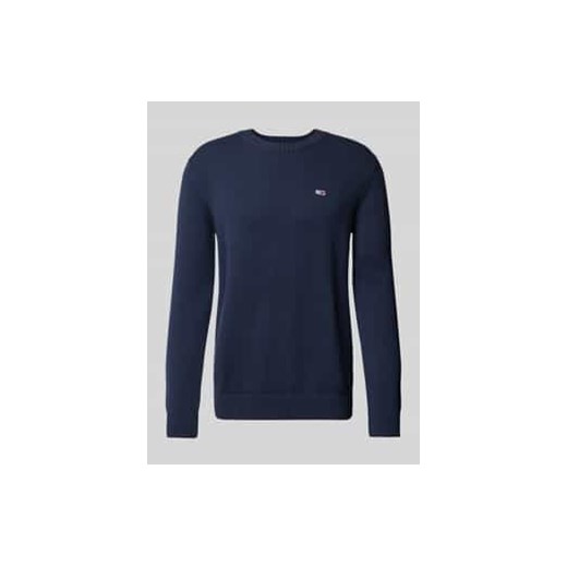 Sweter z dzianiny z wyhaftowanym logo ze sklepu Peek&Cloppenburg  w kategorii Swetry męskie - zdjęcie 176355552