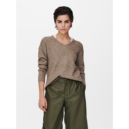 ONLY Sweter &quot;Camilla&quot; w kolorze brązowym ze sklepu Limango Polska w kategorii Swetry damskie - zdjęcie 176356430