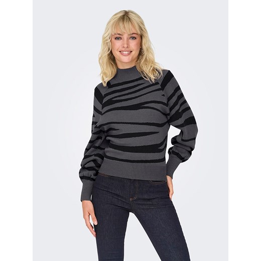 ONLY Sweter &quot;Frida&quot; w kolorze antracytowo-czarnym ze sklepu Limango Polska w kategorii Swetry damskie - zdjęcie 176356443