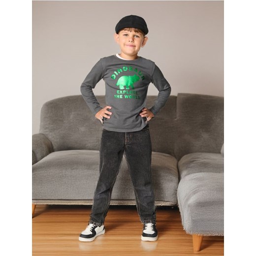 Sinsay - Koszulka z długimi rękawami - szary ze sklepu Sinsay w kategorii T-shirty chłopięce - zdjęcie 176360163