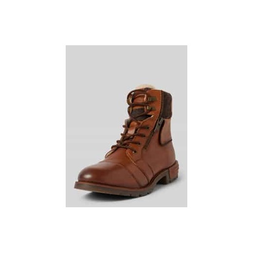 Buty z mieszanki skóry model ‘Sentra’ ze sklepu Peek&Cloppenburg  w kategorii Buty zimowe męskie - zdjęcie 176361863