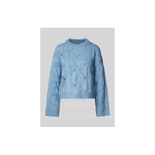 Sweter z dzianiny o kroju relaxed fit z dodatkiem wełny model ‘LINA’ ze sklepu Peek&Cloppenburg  w kategorii Swetry damskie - zdjęcie 176361922