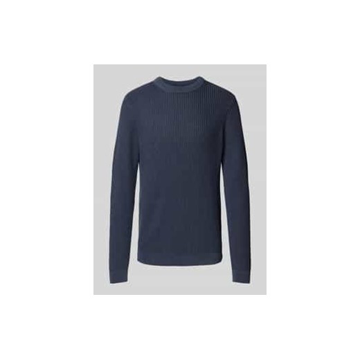 Sweter z dzianiny z okrągłym dekoltem ze sklepu Peek&Cloppenburg  w kategorii Swetry męskie - zdjęcie 176361932