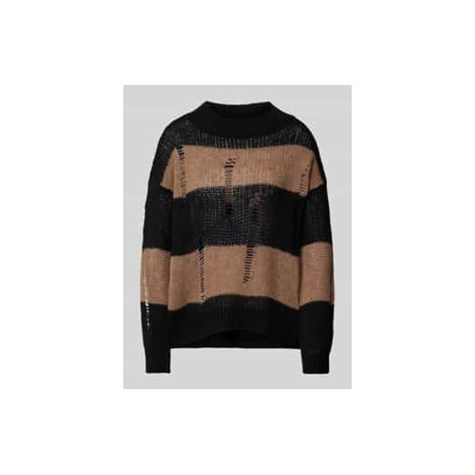Sweter o kroju oversized z dzianinowym wzorem model ‘MAYA’ ze sklepu Peek&Cloppenburg  w kategorii Swetry damskie - zdjęcie 176361954