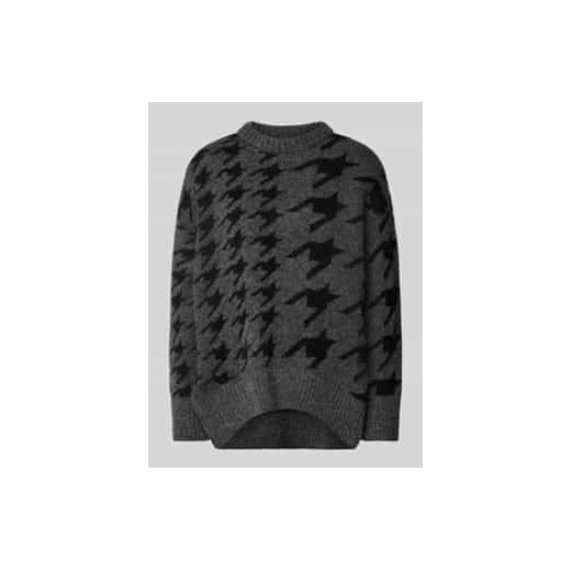 Sweter z dzianiny o kroju oversized ze wzorem w pepitkę model ‘PEPPY’ ze sklepu Peek&Cloppenburg  w kategorii Swetry damskie - zdjęcie 176362024
