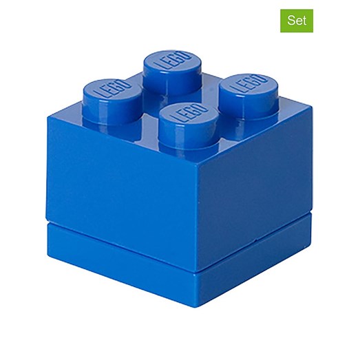 LEGO Pojemniki (3 szt.) &quot;Mini 4&quot;w kolorze niebieskim - 4,6 x 4,3 x 4,6 cm ze sklepu Limango Polska w kategorii Pojemniki kuchenne - zdjęcie 176362481