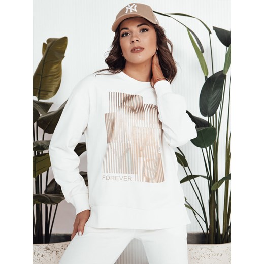 Bluza damska FEMMES biała Dstreet BY1281 ze sklepu DSTREET.PL w kategorii Bluzy damskie - zdjęcie 176363744