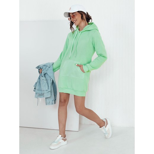 Bluza damska długa z kapturem oversize TIMMY miętowa Dstreet EY1934 ze sklepu DSTREET.PL w kategorii Sukienki - zdjęcie 176363772