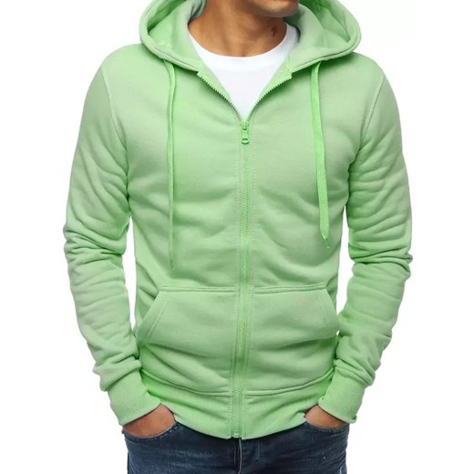 Bluza męska z kapturem miętowa Dstreet BX5230 ze sklepu DSTREET.PL w kategorii Bluzy męskie - zdjęcie 176363890