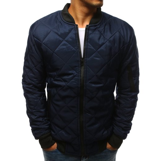 Kurtka męska pikowana bomber jacket granatowa TX2217 ze sklepu DSTREET.PL w kategorii Kurtki męskie - zdjęcie 176363954