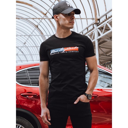Koszulka męska czarna Dstreet RX5543 ze sklepu DSTREET.PL w kategorii T-shirty męskie - zdjęcie 176364293