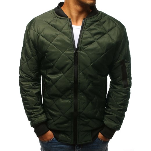 Kurtka męska pikowana bomber jacket zielona TX2216 ze sklepu DSTREET.PL w kategorii Kurtki męskie - zdjęcie 176364312