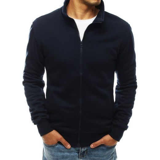 Bluza męska rozpinana bez kaptura granatowa BX4567 ze sklepu DSTREET.PL w kategorii Bluzy męskie - zdjęcie 176364412