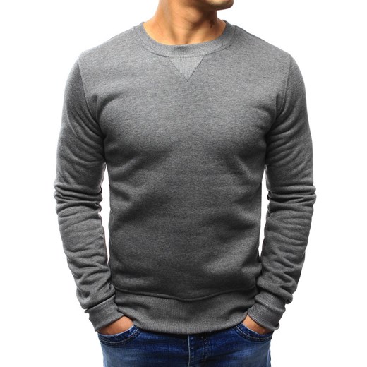 Bluza męska bez kaptura antracytowa BX4823 ze sklepu DSTREET.PL w kategorii Bluzy męskie - zdjęcie 176364602