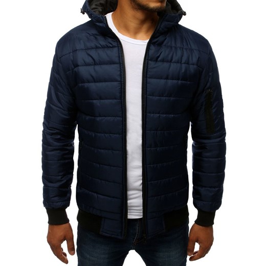 Kurtka męska pikowana bomber jacket granatowa TX2228 ze sklepu DSTREET.PL w kategorii Kurtki męskie - zdjęcie 176364762