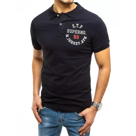 Koszulka polo męska granatowa Dstreet PX0418 ze sklepu DSTREET.PL w kategorii T-shirty męskie - zdjęcie 176364914