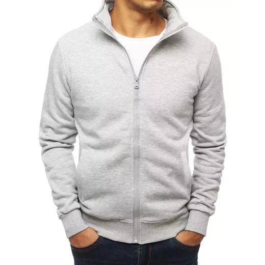 Bluza męska rozpinana bez kaptura szara BX4109 ze sklepu DSTREET.PL w kategorii Bluzy męskie - zdjęcie 176364974