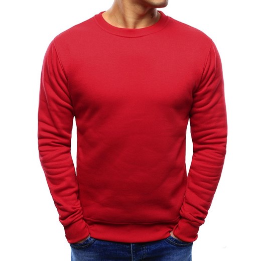 Bluza męska gładka czerwona Dstreet BX3867 ze sklepu DSTREET.PL w kategorii Bluzy męskie - zdjęcie 176365034