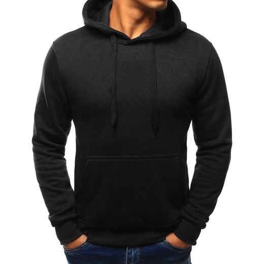 Bluza męska z kapturem czarna BX2028 ze sklepu DSTREET.PL w kategorii Bluzy męskie - zdjęcie 176365154