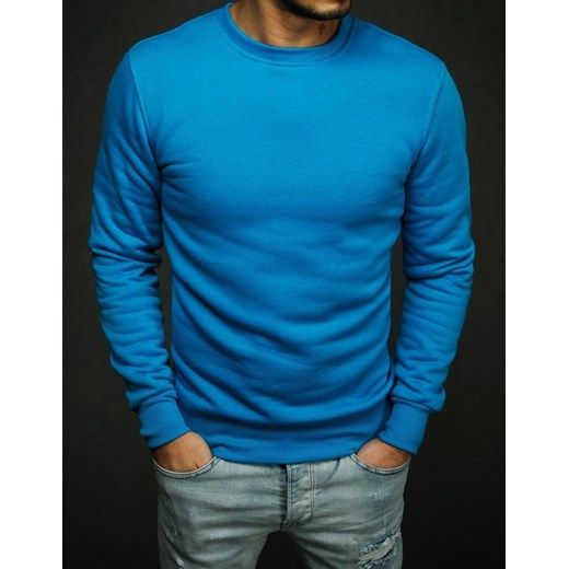 Bluza męska gładka niebieska Dstreet BX4386 ze sklepu DSTREET.PL w kategorii Bluzy męskie - zdjęcie 176365163