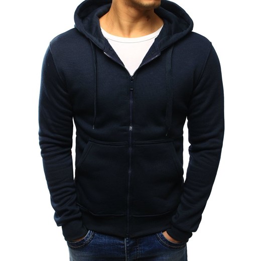Bluza męska rozpinana granatowa BX2195 ze sklepu DSTREET.PL w kategorii Bluzy męskie - zdjęcie 176365181