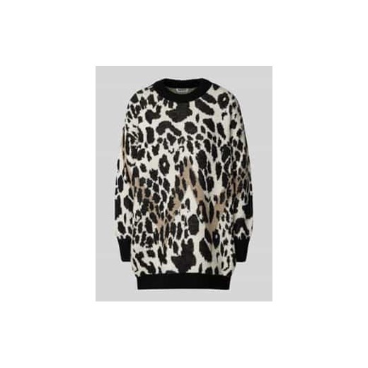Sweter z dzianiny o kroju oversized z okrągłym dekoltem ze sklepu Peek&Cloppenburg  w kategorii Swetry damskie - zdjęcie 176365713