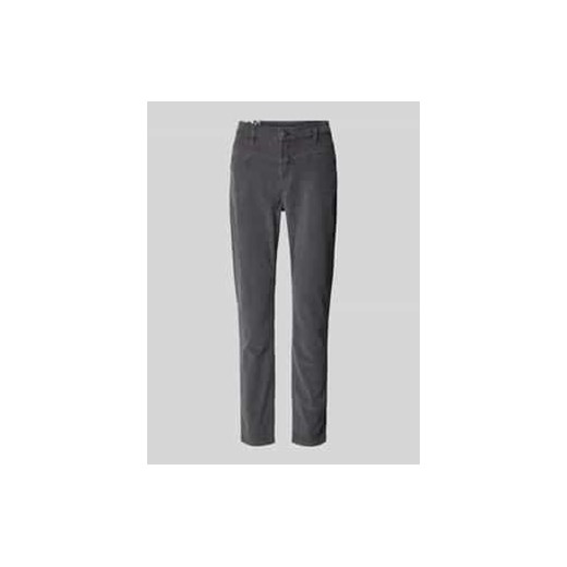Spodnie sztruksowe o kroju slim fit z zapięciem na guzik model ‘Evita’ ze sklepu Peek&Cloppenburg  w kategorii Spodnie damskie - zdjęcie 176365763