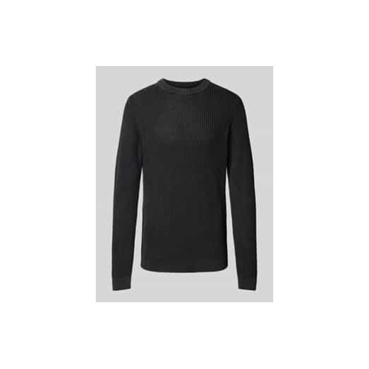 Sweter z dzianiny z okrągłym dekoltem ze sklepu Peek&Cloppenburg  w kategorii Swetry męskie - zdjęcie 176365772