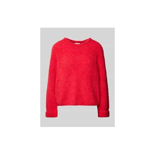 Sweter z dzianiny z mieszanki lnu z okrągłym dekoltem ze sklepu Peek&Cloppenburg  w kategorii Swetry damskie - zdjęcie 176365784