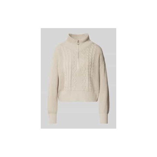 Bluza o kroju oversized z kołnierzem i dzianinowym wzorem model ‘DORITTA’ ze sklepu Peek&Cloppenburg  w kategorii Swetry damskie - zdjęcie 176365791