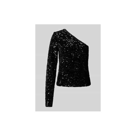 Bluzka na jedno ramię z cekinowym obszyciem model ‘STELLA’ ze sklepu Peek&Cloppenburg  w kategorii Bluzki damskie - zdjęcie 176365900