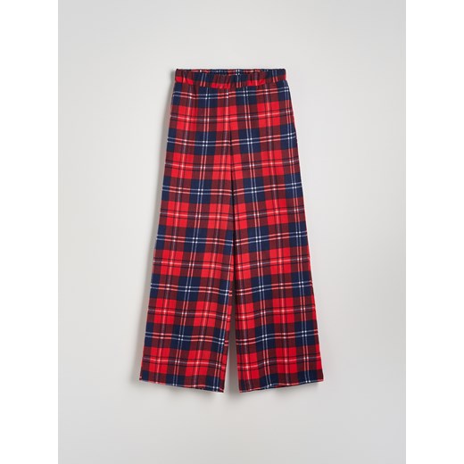 Reserved - Szerokie spodnie w kratę - wielobarwny Reserved M Reserved