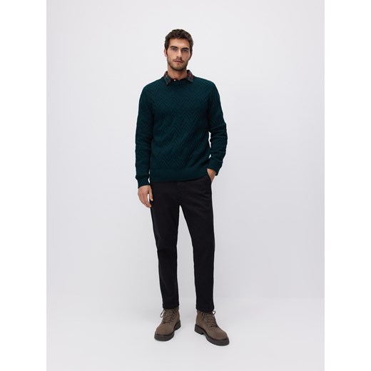 Zielony sweter męski Reserved casual