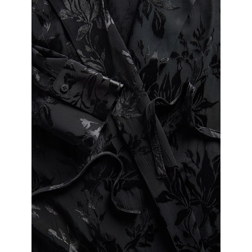 Reserved - Koszula z ozdobnym wiązaniem - czarny Reserved S Reserved