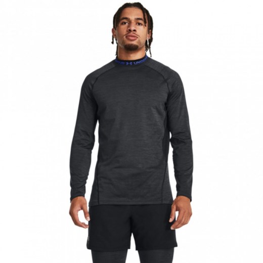 Męski longsleeve treningowy Under Armour UA CG Armour Twist Mock - czarny ze sklepu Sportstylestory.com w kategorii T-shirty męskie - zdjęcie 176369763