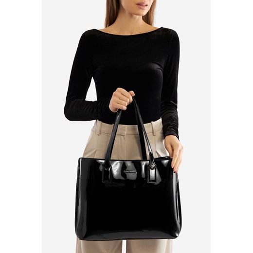 Shopper bag Gino Rossi elegancka mieszcząca a8 matowa na ramię 