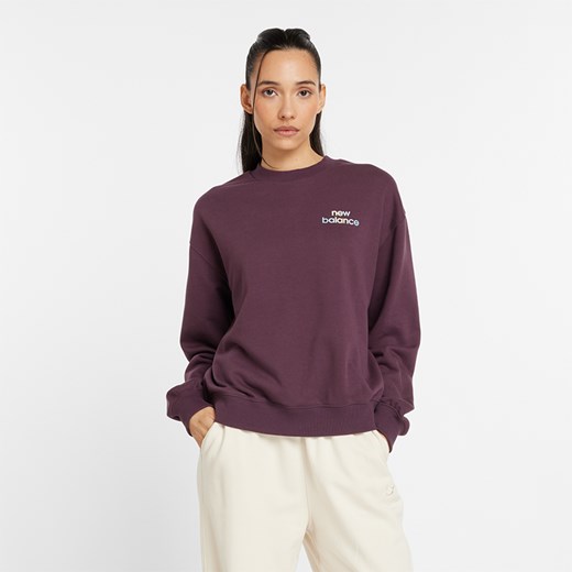 Bluza damska New Balance WT43559PLN – fioletowa ze sklepu New Balance Poland w kategorii Bluzy damskie - zdjęcie 176388912