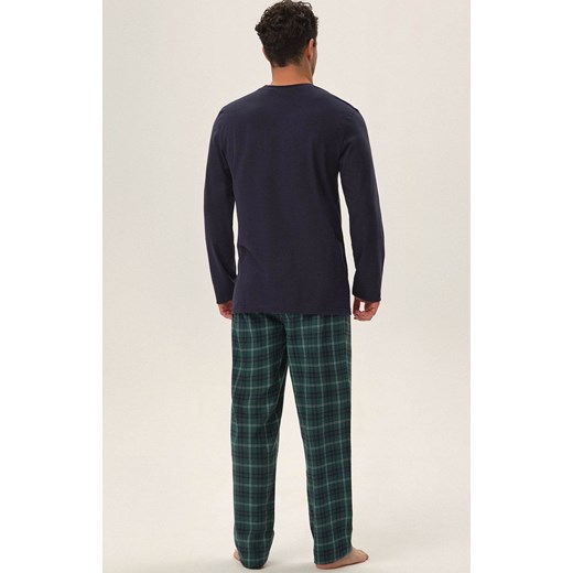 Henderson dwuczęściowa piżama męska Herb 41913-59X, Kolor granatowo-zielony, Rozmiar 2XL, Henderson ze sklepu Intymna w kategorii Piżamy męskie - zdjęcie 176389701