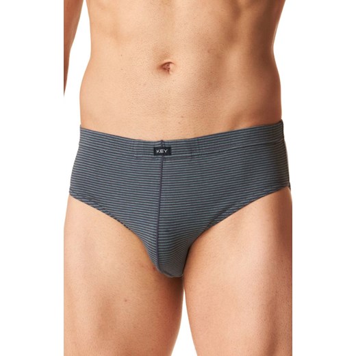 Bawełniane slipy męskie w paski 2-pack MPP 302, Kolor multicolour, Rozmiar M, Key ze sklepu Intymna w kategorii Majtki męskie - zdjęcie 176389853