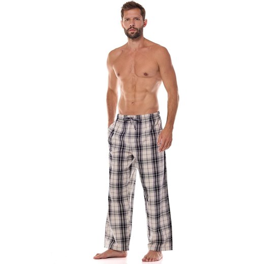 Męskie spodnie piżamowe grafitowe 2472 Ben, Kolor grafitowy-wzór, Rozmiar 2XL, L&amp;L ze sklepu Intymna w kategorii Piżamy męskie - zdjęcie 176389912