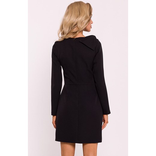 Sukienka z kokardą na ramieniu czarna M814, Kolor czarny, Rozmiar L, MOE ze sklepu Intymna w kategorii Sukienki - zdjęcie 176390510