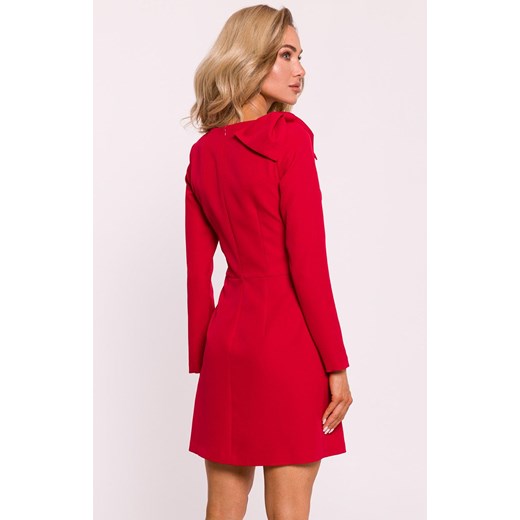 Sukienka z kokardą na ramieniu czerwona M814, Kolor czerwony, Rozmiar L, MOE ze sklepu Intymna w kategorii Sukienki - zdjęcie 176390514