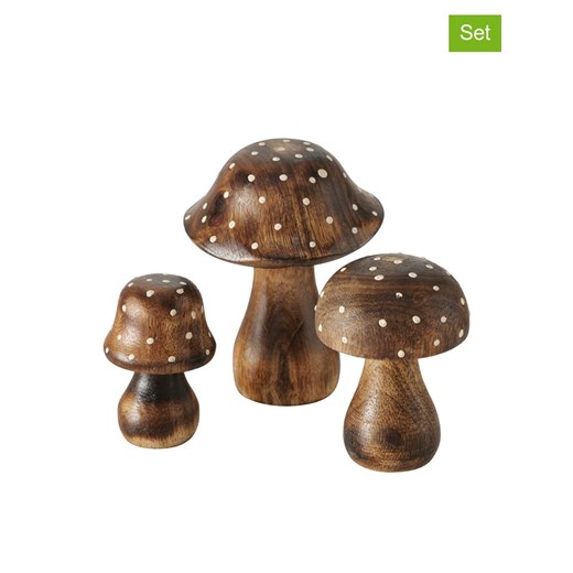 Boltze Figurki dekoracyjne (3 szt.) &quot;Pucky&quot; w kolorze brązowym ze sklepu Limango Polska w kategorii Dekoracje - zdjęcie 176392541