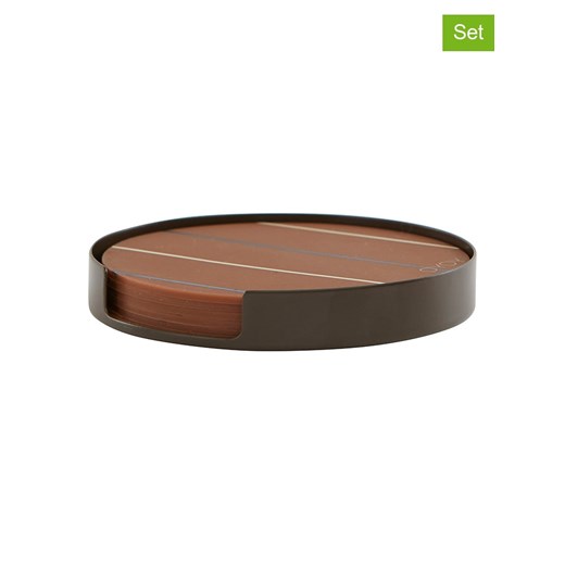 OYOY living design 7-częściowy zestaw &quot;Oka&quot; w kolorze brązowym - Ø  9,4 cm ze sklepu Limango Polska w kategorii Akcesoria kuchenne - zdjęcie 176393671