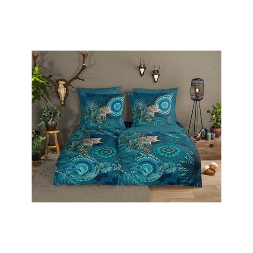 Hip Komplet pościeli flanelowej &quot;Alvise&quot; w kolorze niebieskim Hip 155x220 cm Limango Polska wyprzedaż